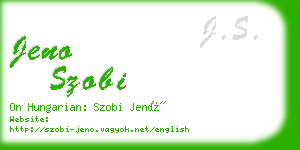 jeno szobi business card